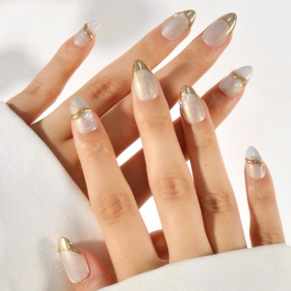 24k (Press-On Nails hechas a Mano)