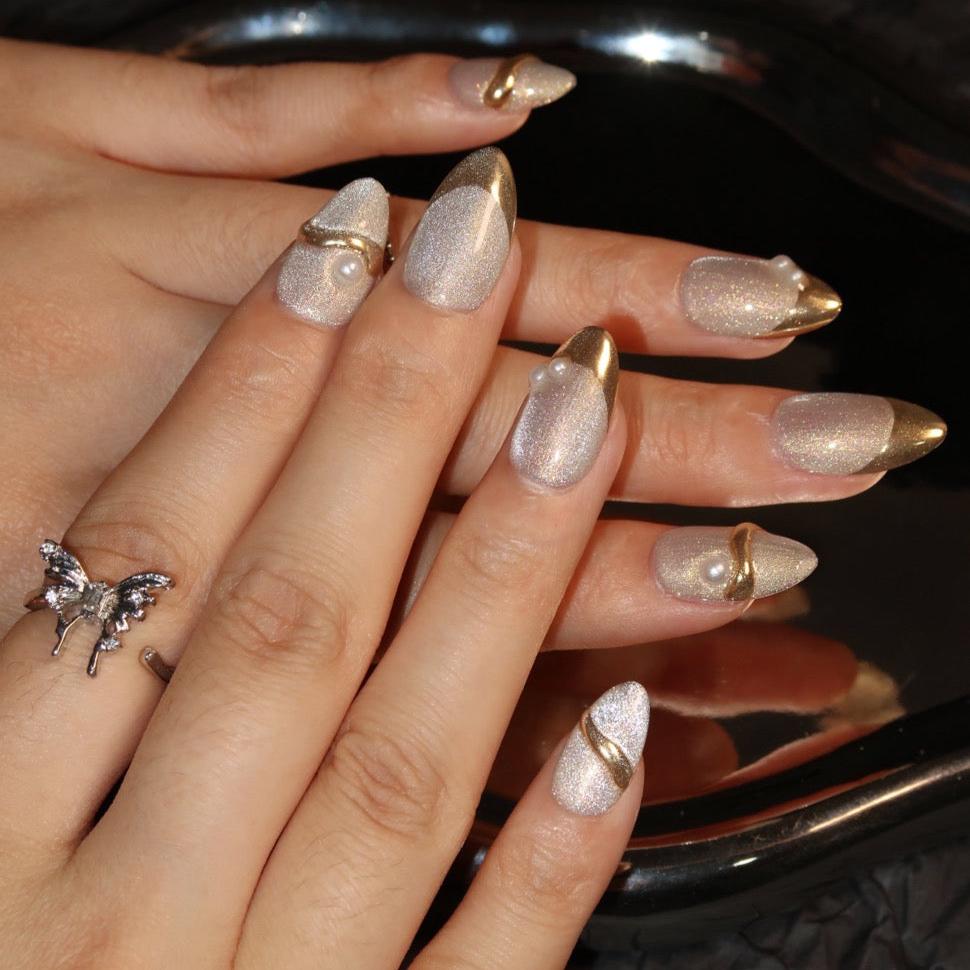 24k (Press-On Nails hechas a Mano)