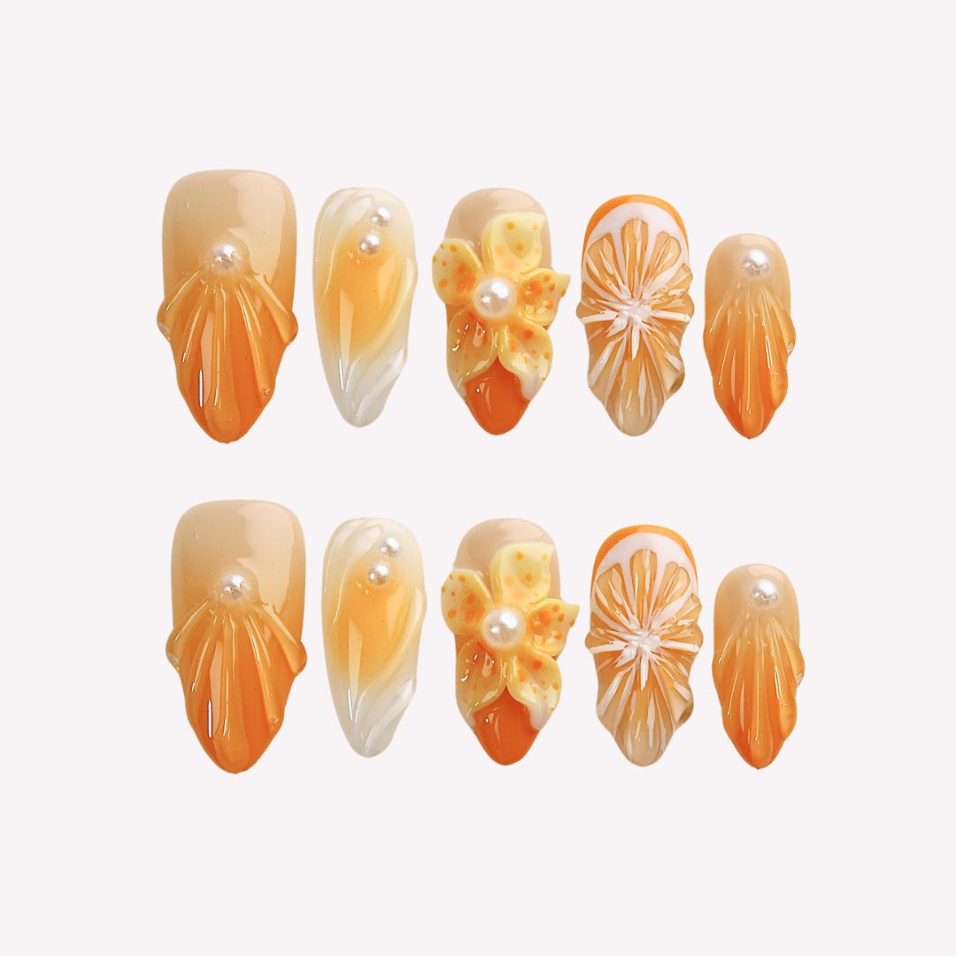 Tropicana (Press-On Nails hechas a Mano)