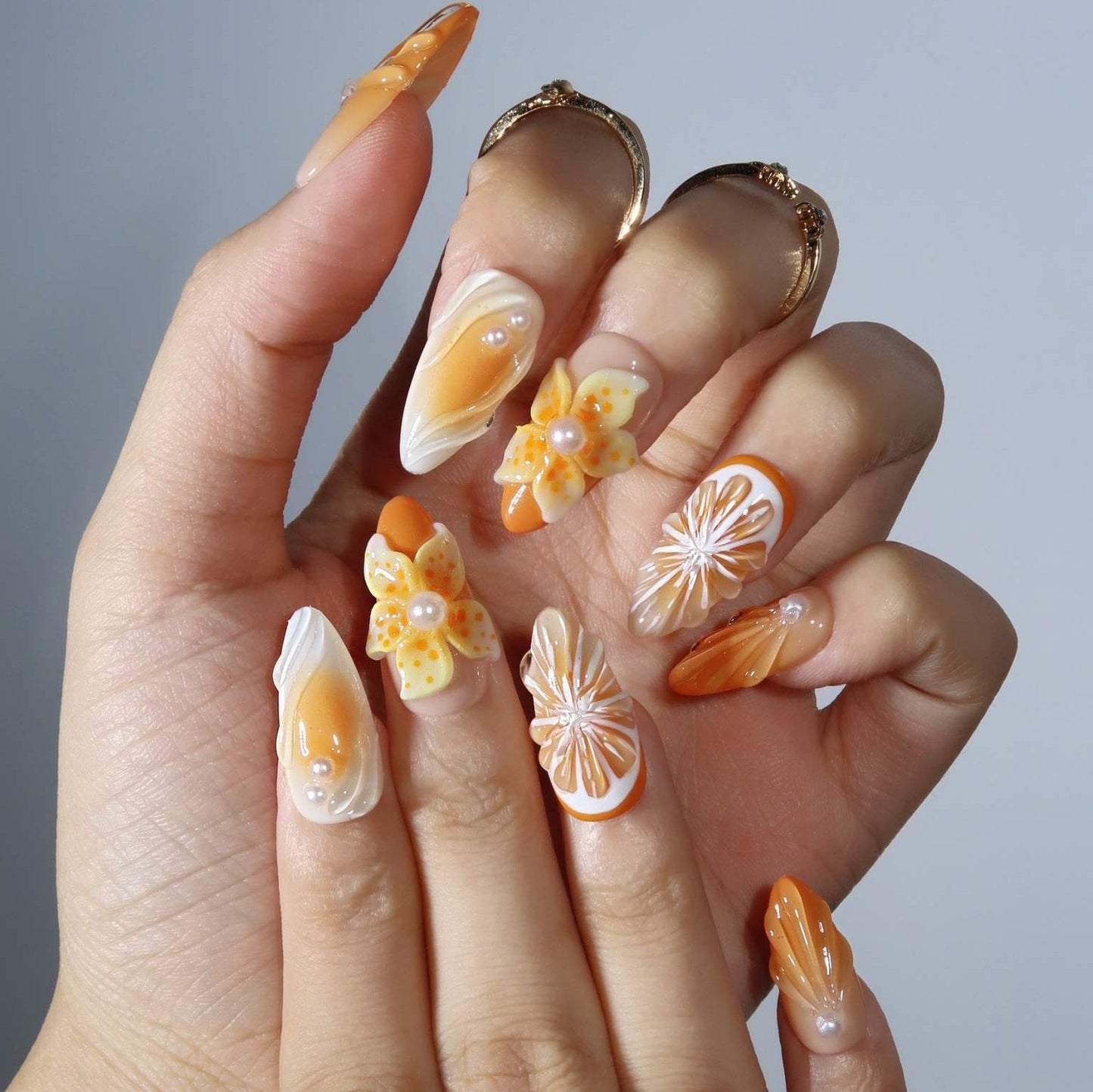 Tropicana (Press-On Nails hechas a Mano)