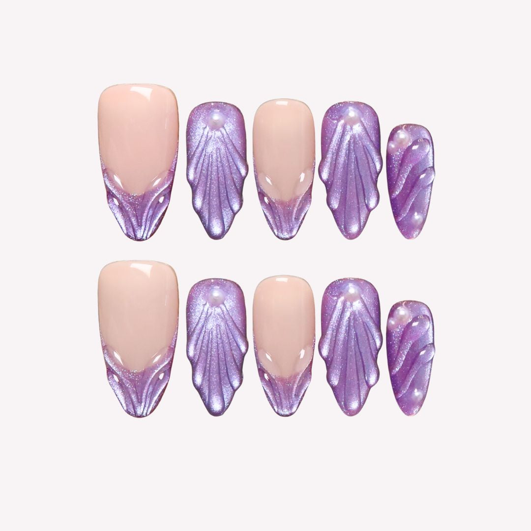 Wisteria (Press-On Nails hechas a Mano)