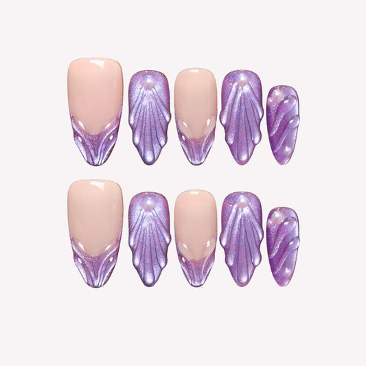 Wisteria (Press-On Nails hechas a Mano)