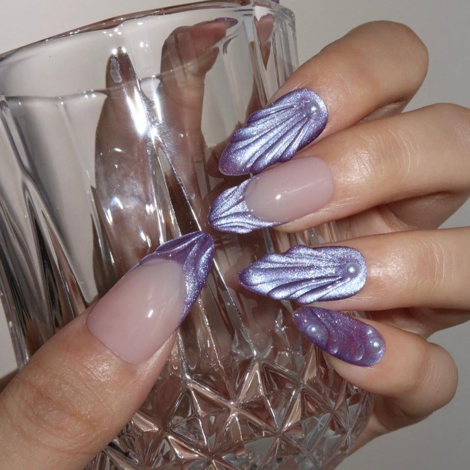 Wisteria (Press-On Nails hechas a Mano)